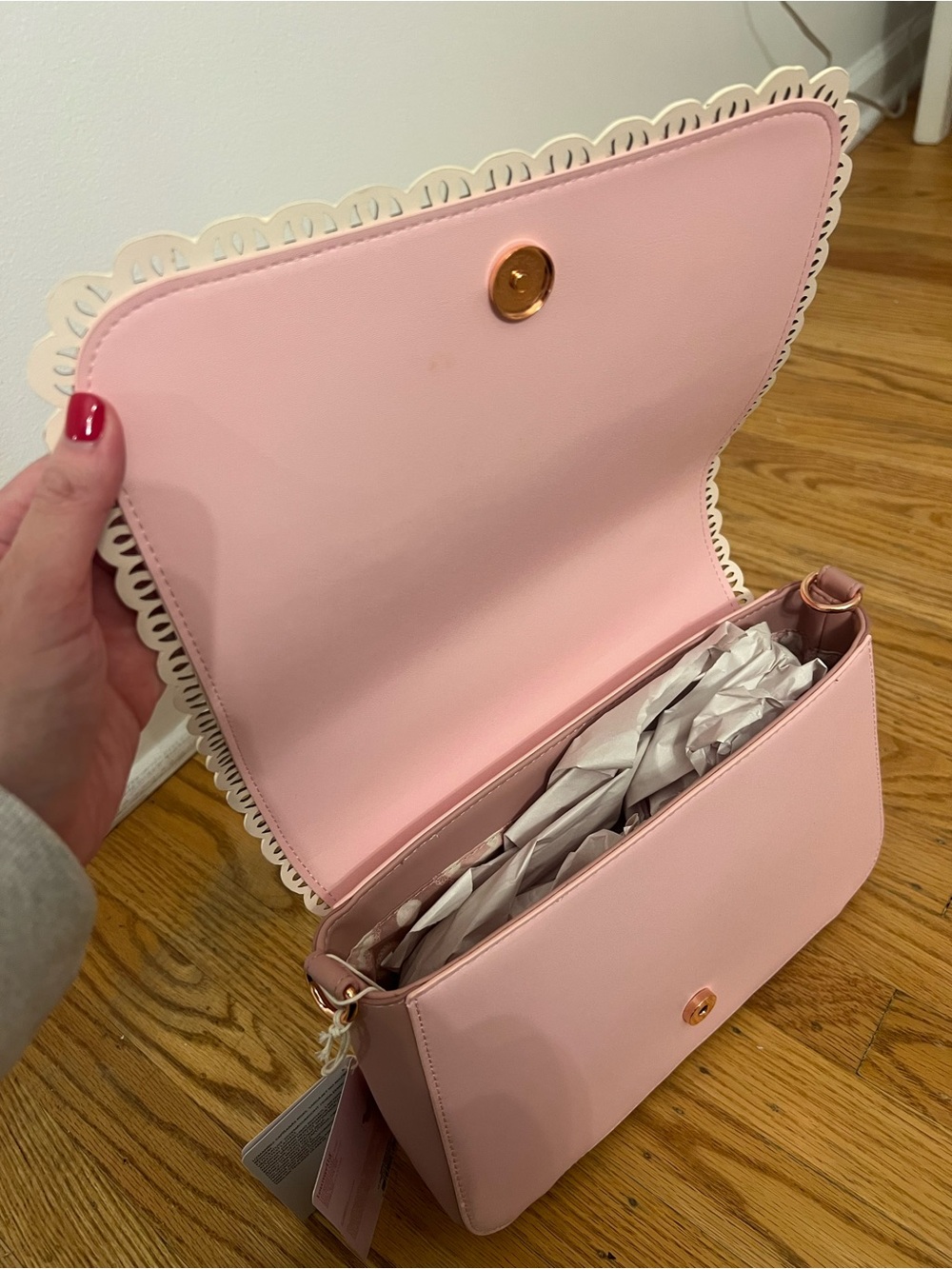 Loungefly Pink Belle Princess Crossbody Bag - Picture 4 of 5